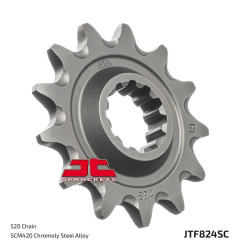 Pignon acier JT SPROCKETS pas 520 pour HUSQVARNA CR 250, SMR 450, TE 610, WR 250, WR 360 de 1987 à 2014