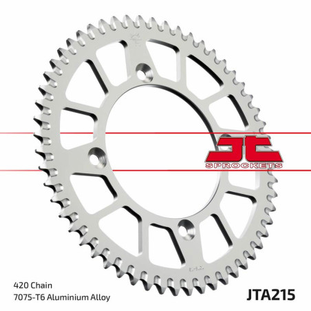 Couronne alu JT SPROCKETS pas 420 pour HONDA CR 80, CR 85, CRF 150 de 1996 à 2023