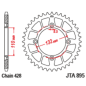Corona de aluminio JT SPROCKETS 47 dientes, paso 428 para KTM SX 85, HUSQVARNA TC 85 y GAS GAS MC 85 de 2004 a 2025 Corona de aluminio JT SPROCKETS 47 dientes, paso 428 para KTM SX 85, HUSQVARNA TC 85 y GAS GAS MC 85 de 2004 a 2025