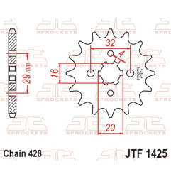 JT SPROCKETS steel front sprocket 428 pitch for SUZUKI TS 125, TS 125 ER, TS 80 X 1971-1994