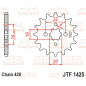 JT SPROCKETS Ritzel Stahl Teilung 428 für SUZUKI TS 125, TS 125 ER, TS 80 X 1971-1994