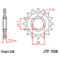 Pignon acier JT SPROCKETS pas 520 pour KAWASAKI KFX 450 de 2008 - JTF1536.1