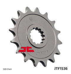 Piñón de acero JT SPROCKETS paso 520 para KAWASAKI KFX 450 de 2008 - JTF1536.1