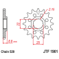 JT SPROCKETS steel front sprocket 13T, 520 pitch for KTM SX 125, BETA RR 250, HUSQVARNA TC 250 and GAS GAS EC 250 1983-2027