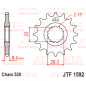 JT SPROCKETS Ritzel Stahl 14 Zähne, Teilung 520 für YAMAHA YFM 700 RAPTOR 2WD, YFZ 450 2006-2025