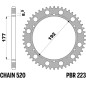 PBR steel rear sprocket 520 pitch for HUSQVARNA WR 240, WR 250, WR 400 1977-1989 PBR steel rear sprocket 520 pitch for HUSQVARNA WR 240, WR 250, WR 400 1977-1989