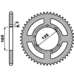 PBR Kettenrad Alu Teilung 428 für DERBI SENDA 125 SM, HM CRE 50 BAJA, RIEJU TANGO 125 und VENT BAJA 50 2003-2025