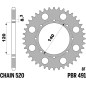 Couronne acier PBR pas 520 pour KAWASAKI KLE 500, KLR 500, KLR 650, KLX 650 de 1987 à 2019