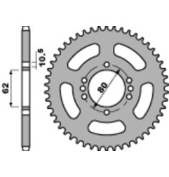 PBR Kettenrad Stahl Teilung 428 für YAMAHA DT 125, DT 125 MX, TTR 125 1977-2016
