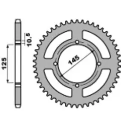 Corona de acero PBR paso 520 para YAMAHA TT 600, XT 400, XT 600, XT 600 Z TENERE, XTZ 660 TENERE de 1980 a 2004