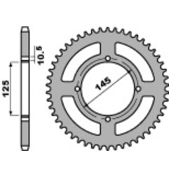 Corona de acero PBR paso 520 para YAMAHA TT 600, XT 400, XT 600, XT 600 Z TENERE, XTZ 660 TENERE de 1980 a 2004