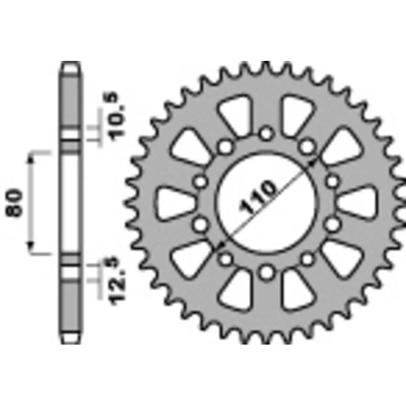 PBR steel rear sprocket 530 pitch for YAMAHA YZ 85 2002-2012
