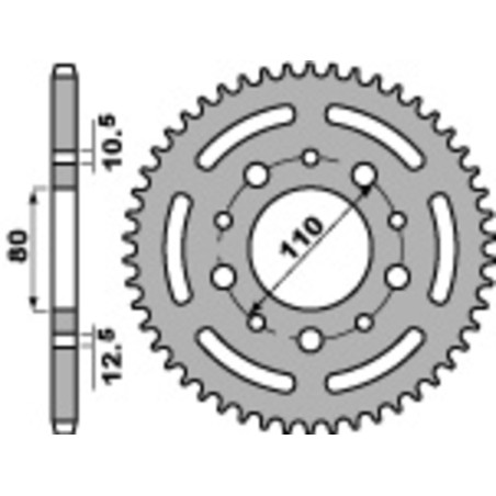 PBR steel rear sprocket 525 pitch for HONDA XRV 750 AFRICA TWIN and YAMAHA YZ 85 1990-2012
