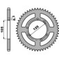 Couronne acier PBR pas 428 pour DERBI SENDA 125 SM, HM CRE 50 BAJA, RIEJU TANGO 125 et VENT BAJA 50 de 2003 à 2025