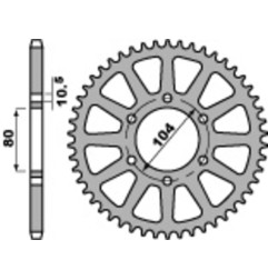 Couronne acier PBR pas 520 pour CF MOTO CL-X 700 ADVENTURE, CL-X 700 SPORT, GT 650, MT 650, NK 650 et POLARIS TRAIL BOSS 325