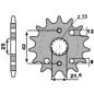 PBR steel front sprocket 530 pitch for KTM LC4 640 1999-2006