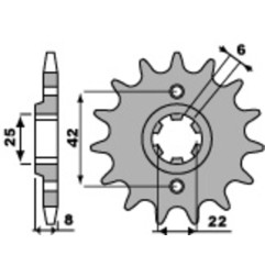 PBR Ritzel Stahl Teilung 520 für HONDA XL 250, XL 600, XL 600 LM PARIS DAKAR, XR 500, XR 600 1980-1990