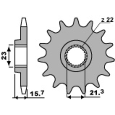 PBR Ritzel Stahl Teilung 520 für YAMAHA TT 600, TT 600 RE, XT 600, XT 600 Z TENERE, XTZ 660 TENERE 1987-2004