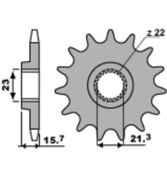 PBR Ritzel Stahl Teilung 520 für YAMAHA TT 600, TT 600 RE, XT 600, XT 600 Z TENERE, XTZ 660 TENERE 1987-2004