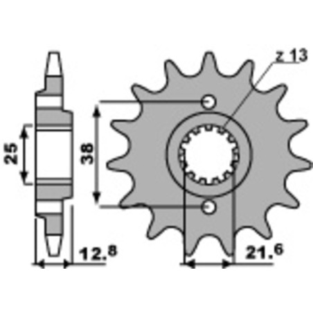 PBR steel front sprocket 520 pitch for KAWASAKI KLR 650, KLX 650 1990-2019