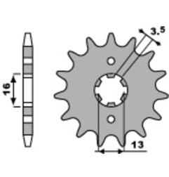 Pignon acier PBR pas 420 pour SUZUKI JR 50 de 1978 à 2006