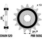 Piñón de acero PBR 15 dientes, paso 520 para YAMAHA YZ 250, KAWASAKI KLX 450, CF MOTO MT 650 y GAS GAS ECF 450 de 1976 a 2027