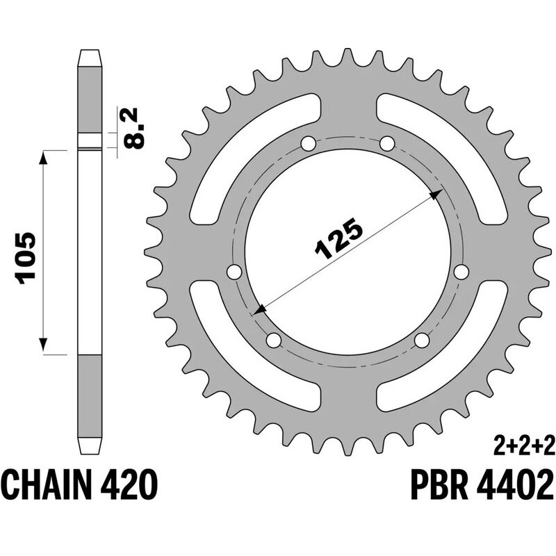 Corona de acero PBR paso 420 para RIEJU MRT 50, GILERA RCR 50, APRILIA RX 50 y YAMAHA DT 50 de 1995 a 2026 Corona de acero PBR paso 420 para RIEJU MRT 50, GILERA RCR 50, APRILIA RX 50 y YAMAHA DT 50 de 1995 a 2026