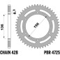 PBR Kettenrad Alu 57 Zähne, Teilung 428 für FANTIC CABALLERO 125, XMF 125 2021-2024