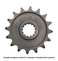 Piñón de acero RENTHAL paso 415 para KTM SX 50, SX 50 MINI, HUSQVARNA TC 50, TC 50 MINI y GAS GAS MC 50 de 2024 a 2027