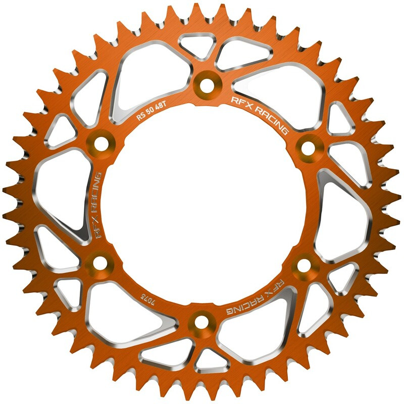 Couronne alu RFX pas 420 pour KTM SX 60, SX 65, HUSQVARNA TC 65 et GAS GAS MC 65 de 1998 à 2024 Couronne alu RFX pas 420 pour KTM SX 60, SX 65, HUSQVARNA TC 65 et GAS GAS MC 65 de 1998 à 2024