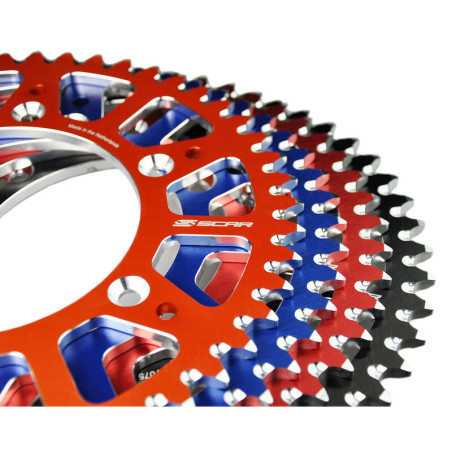 SCAR aluminium rear sprocket 520 pitch for KAWASAKI KLX 450, KX 125, KX 250, KXF 250, KXF 450 1994-2027