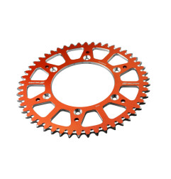 Couronne alu SCAR 48 dents, pas 428 pour KTM SX 85, HUSQVARNA TC 85 et GAS GAS MC 85 de 2004 à 2027