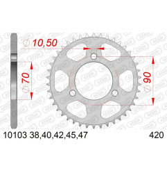 Kit cadena AFAM 420R1 14/42/106 - corona standard para HONDA MB S 50 de 1980 a 1982