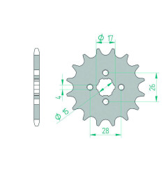 AFAM chain and sprocket kit for HONDA MB S 50 1980-1982