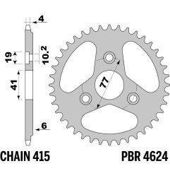 Kit chaîne AFAM 415 F - 11/40-94 - Couronne alu standard pour KTM SX 50 de 2012 à 2013