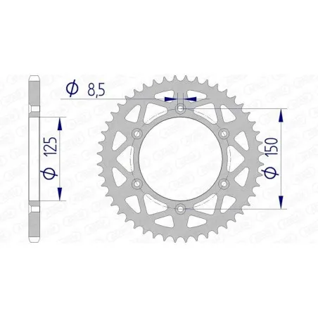 AFAM Chain kit 520 MXPRO - 14/51-118 - Alu Standard Rear Sprocket for HUSQVARNA FC 250 and KTM SXF 350 2017-2026