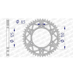 AFAM chain and sprocket kit for HUSQVARNA FC 250 and KTM SXF 350 2017-2026