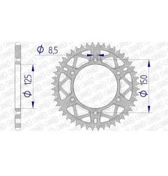 Kit de cadena AFAM 520 MXPRO - 14/51-118 - Corona aluminio autolimpiable para HUSQVARNA FC 250 y KTM SXF 350 de 2017 a 2026