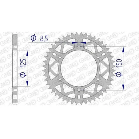 AFAM Chain kit 520 MXPRO - 14/51-118 - Alu Self Cleaning Rear Sprocket for HUSQVARNA FC 250 and KTM SXF 350 2017-2026