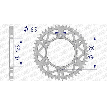Kit de cadena AFAM 520 MXPRO - 14/51-118 - Corona aluminio autolimpiable para HUSQVARNA FC 250 y KTM SXF 350 de 2017 a 2026