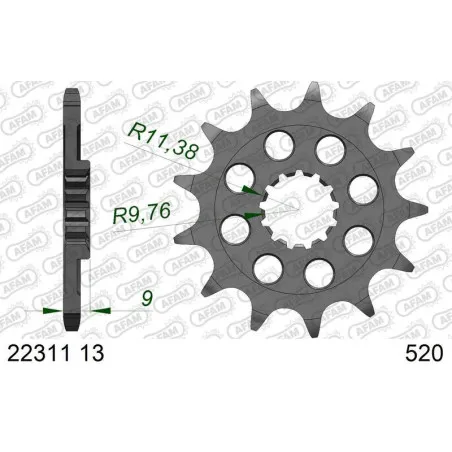 AFAM Chain Kit 520MX6 13/51-114 - Standard Rear Sprocket for SUZUKI RMZ 250 2019-2027