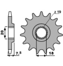 EK CHAIN Kettensatz für HONDA CR 125 1997