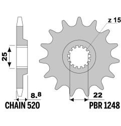 EK CHAIN Kettensatz für KTM EXC 520 2000