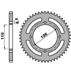 Kit cadena EK/PBR 420SH 13/47 - corona estándar para SUZUKI RM 65 de 2003 a 2005