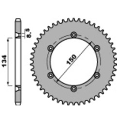 EK CHAIN Kettensatz für KAWASAKI KDX 125 SR 1990-1999