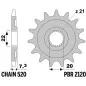 Kit chaîne EK/PBR 520 MRD7 - 13/51-114 - Couronne alu standard pour HONDA CRF 250 de 2004 à 2009