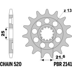 EK CHAIN chain and sprocket kit for KAWASAKI KX 450, KXF 450 2023-2027