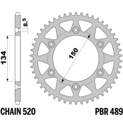 Kit cadena EK/PBR 520MRD7 13/50 - corona ultraligera para KAWASAKI KX 250 de 2020