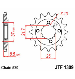 EK CHAIN Kettensatz für HONDA TRX 400 EX SPORTRAX 2WD 2005-2008 - 3027740