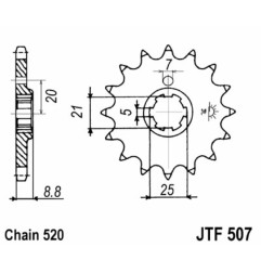 Kit de transmisión EK CHAIN para HUSQVARNA WR 360 de 1992 a 1999